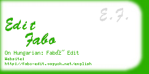 edit fabo business card